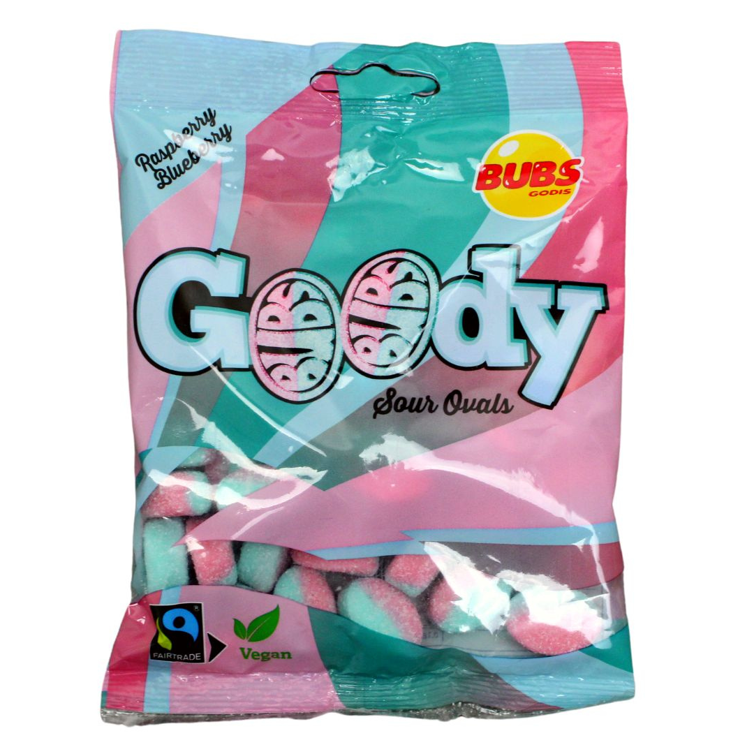 Mini óvalos ácidos de frambuesa y arándanos